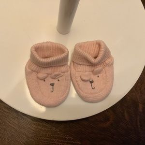 Baby GAP Booties, Pink, 0-3 Months, Knitted, 100% Cotton